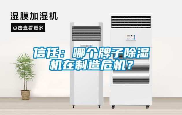信任：哪個牌子除濕機在制造危機？