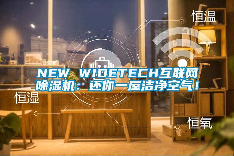 NEW WIDETECH互聯網除濕機:還你一屋潔凈空氣!