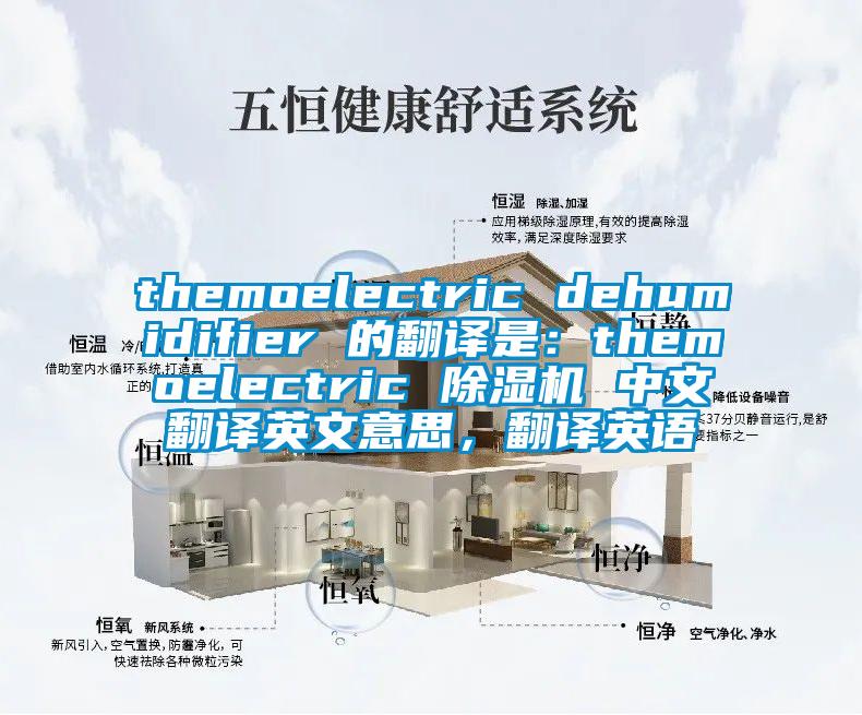 themoelectric dehumidifier 的翻譯是:themoelectric 除濕機 中文翻譯英文意思,翻譯英語