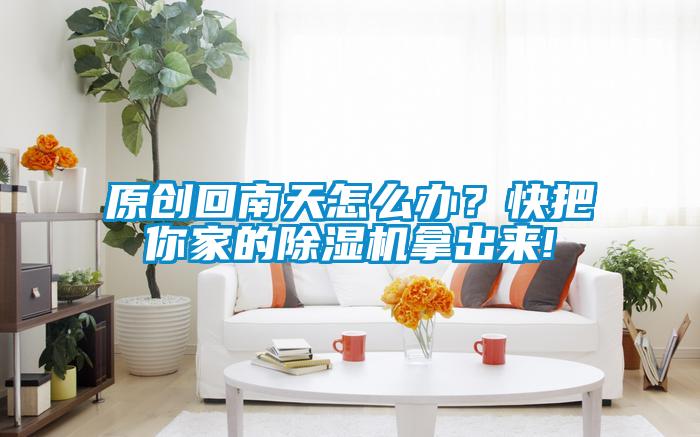 原創回南天怎么辦?快把你家的除濕機拿出來!