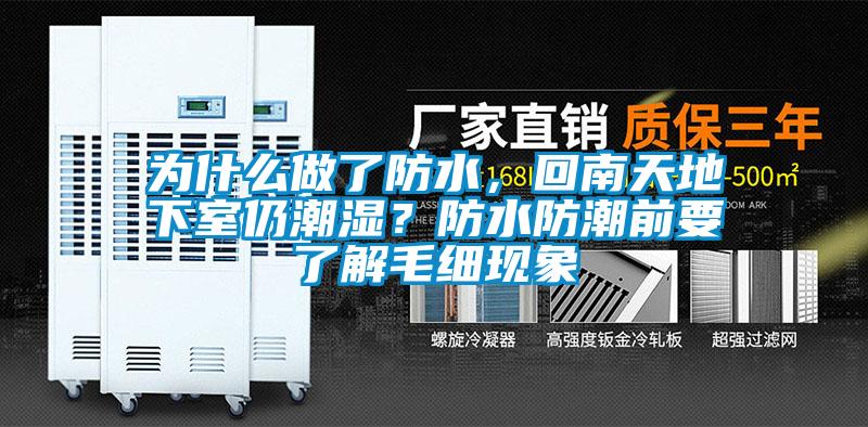 為什么做了防水，回南天地下室仍潮濕？防水防潮前要了解毛細現象